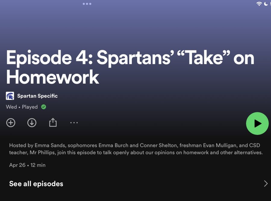 In “Spartan Specific” Episode 4 students and a teacher share ideas for and against homework.