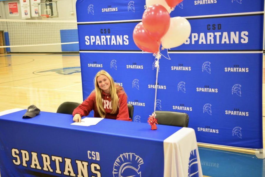Senior women’s soccer player, Cameron Koster, was the first Class of ‘23 Spartan athlete to sign a national letter of intent.