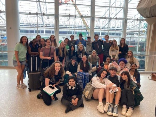 The CSD Dance crew poses at the Charlotte-Douglas international Airport before flying to New York City during the summer of ‘23.