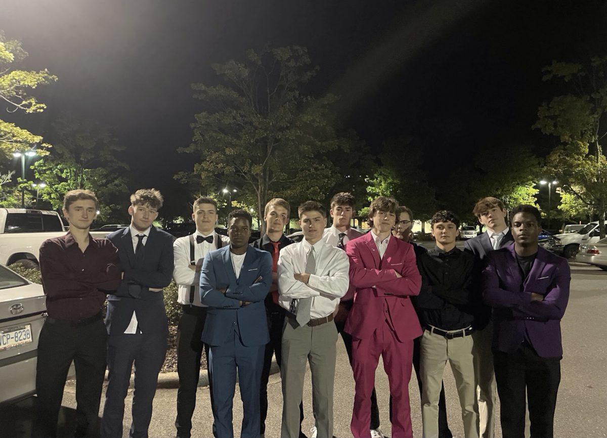 CSD Class of ‘25 seniors, from left:  Logan Cain, Aidan Lewis, Jack Parrot, Bo Watson, Owen Hamilton, Conner Shelton,  Collin Klebe, Colby Thompson, Jack Suthard, Ben Gallagher, Jett Kerber ('24 CSD graduate) and Noah Watson. The group had a guys dinner before their last Homecoming dance on Saturday (and asked Taylor Worley to take a photo). They filled an extra long table at Hawthorne’s Pizza. 