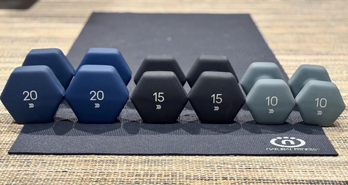 Weights on a workout mat represent the 79% of people whose New Year’s resolutions are related to health matters. While the motivation and fresh start of January 1 might work for some, it is always telling to see how many stick with their resolutions once January ends and other dates come and go, too.
