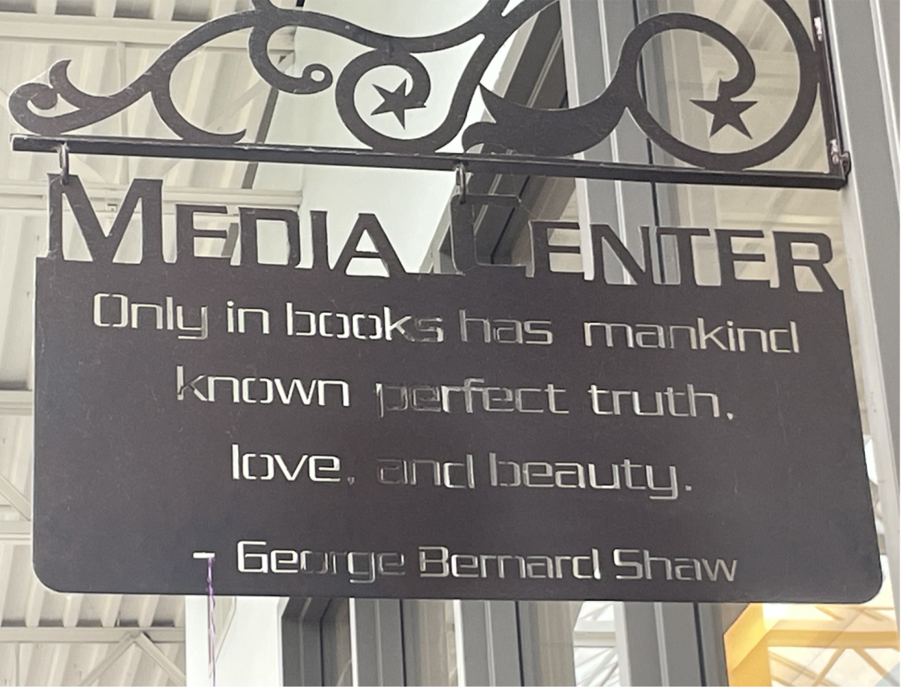 The Media Center sign has long welcomed freshmen to Guided Learning Labs, a structured setting to study during free blocks. Now known as the Academic Success Center, the area is an intervention for students from all grades referred by their teacher for missing assignments, attendance issues or the need to work on classwork or homework.