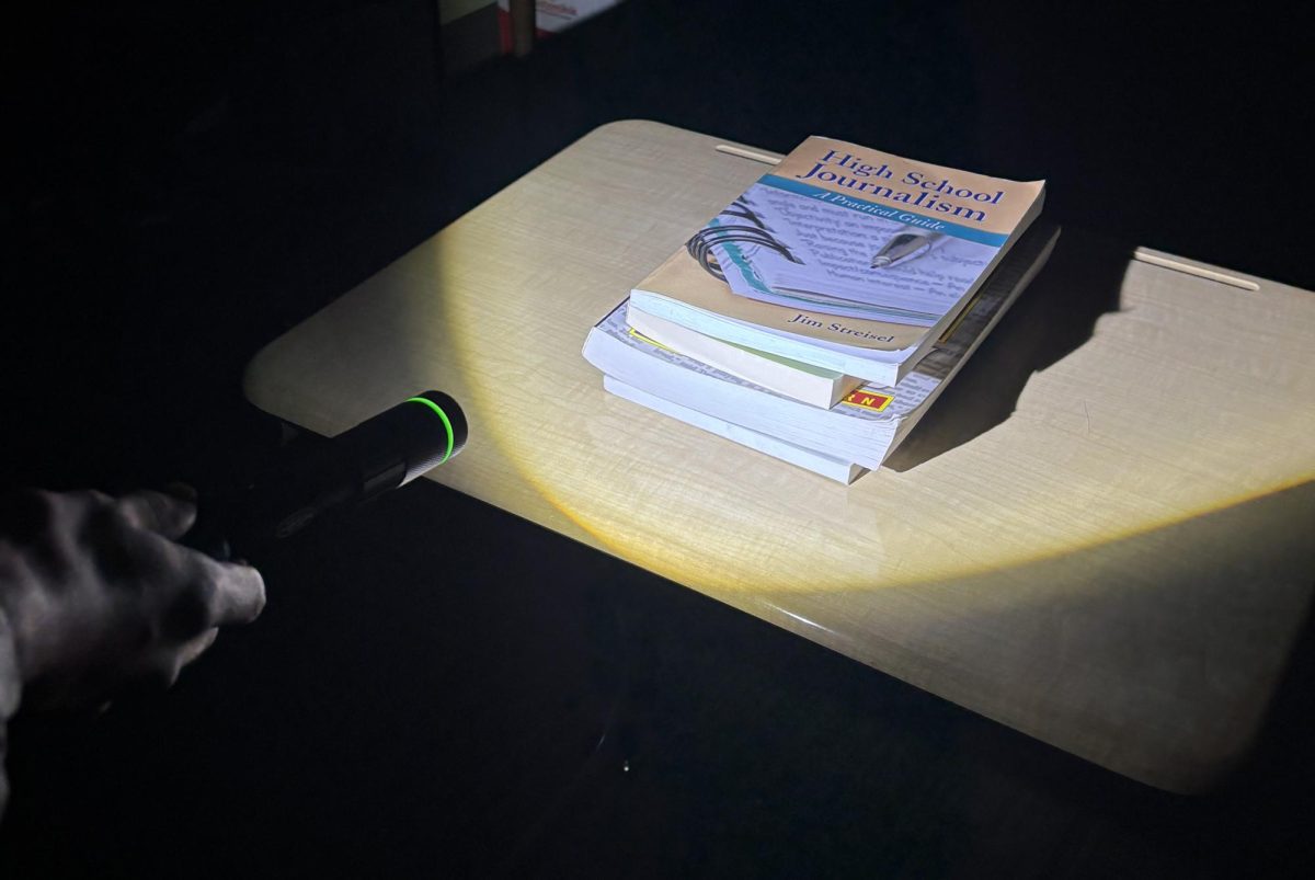 Using a flashlight can be a bit extreme but when the power (and classroom lights) go out, learning is definitely impacted. There can still be opportunities for learning. 