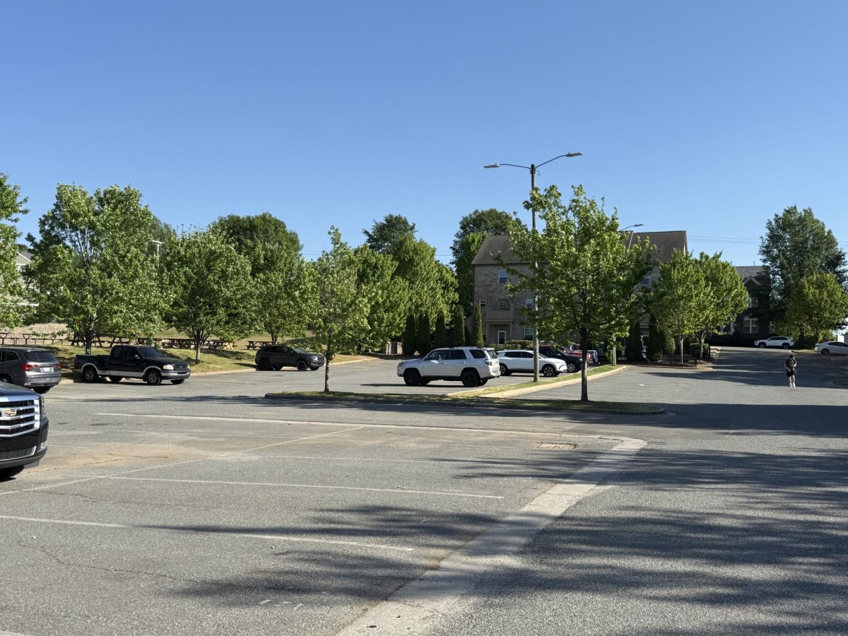 CSD’s senior parking lot, typically full of cars, is empty on senior skip day. Instead of driving to school, seniors chose to have a day to themselves and soak up the last bits of senior year in whatever way they pleased.
